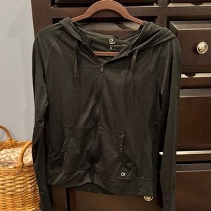 GAP fit black brushed jersey true black  Zip-Up Hoodie sweat jacket